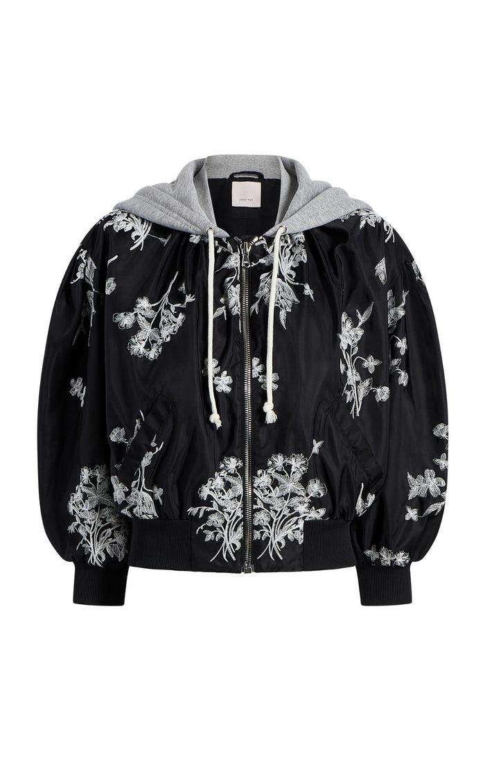 cinq à sept Wildflower Whimsy Ollie Jacket Black/ivory