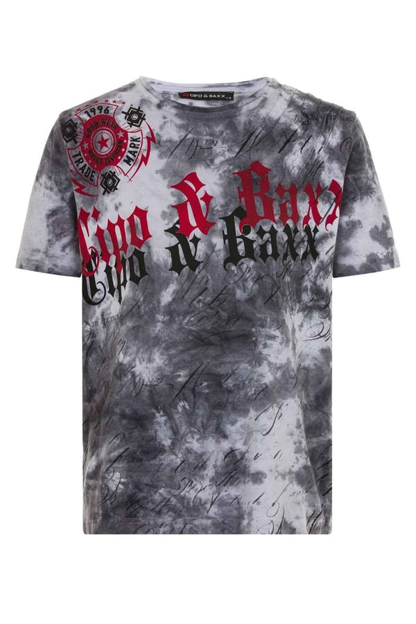 Cipo & Baxx BT105 Patterned Children's T-Shirt MUSTARD