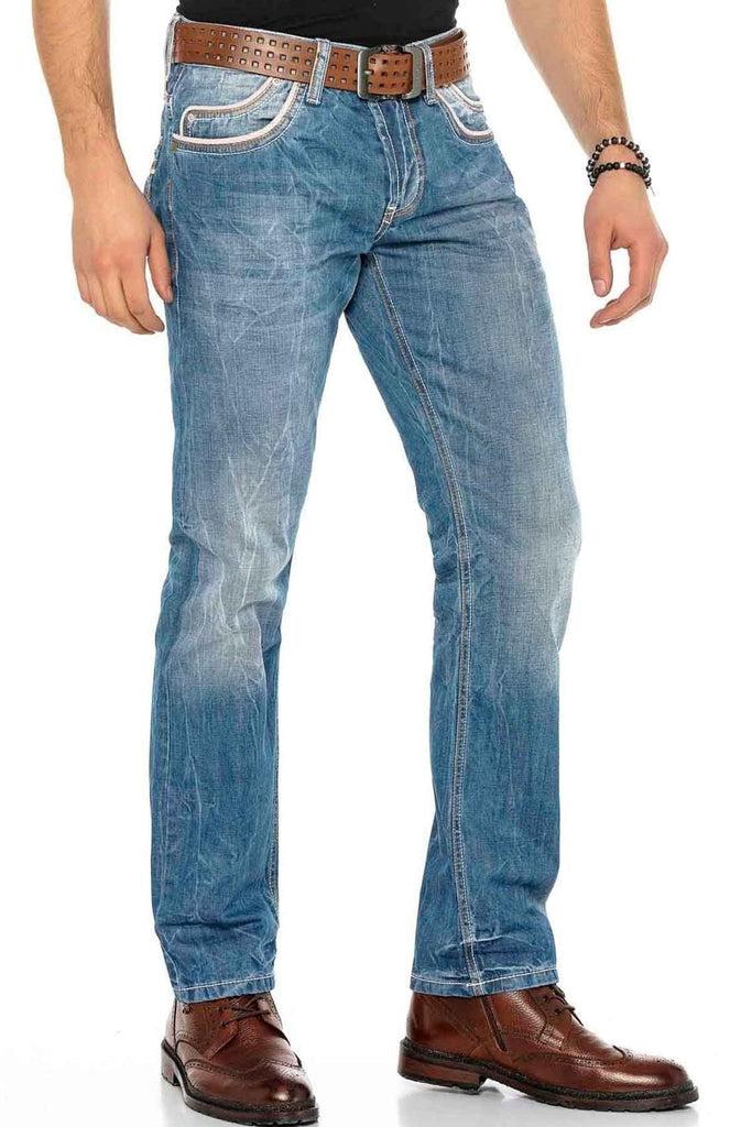 cipo & baxx C-0595 Regular Fit Men's Jeans with Nested Pockets STANDARD