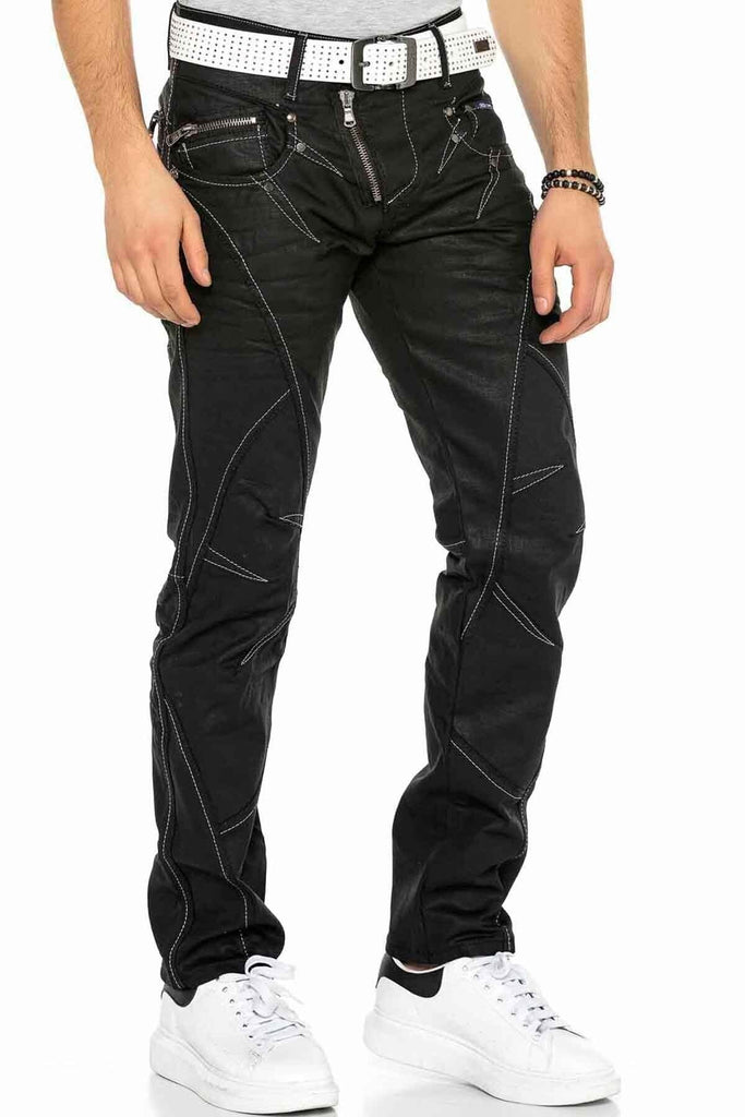 cipo & baxx C-0812 Zippered Relax Fit Cut Men's Jeans STANDARD