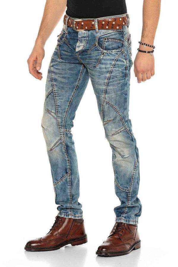 Cipo & Baxx C-0894 Thick Stitched Low Waist Men's Jeans STANDARD