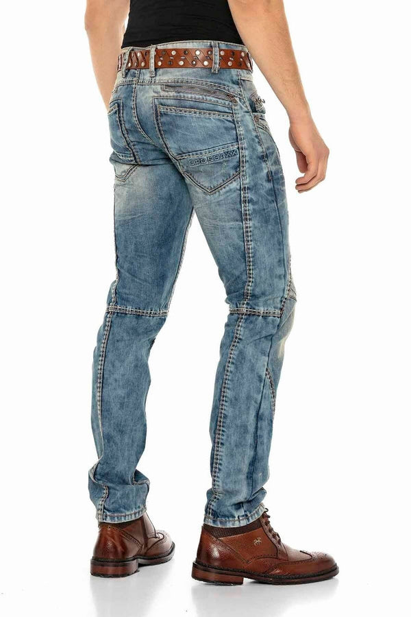 Cipo & Baxx C-0894 Thick Stitched Low Waist Men's Jeans STANDARD