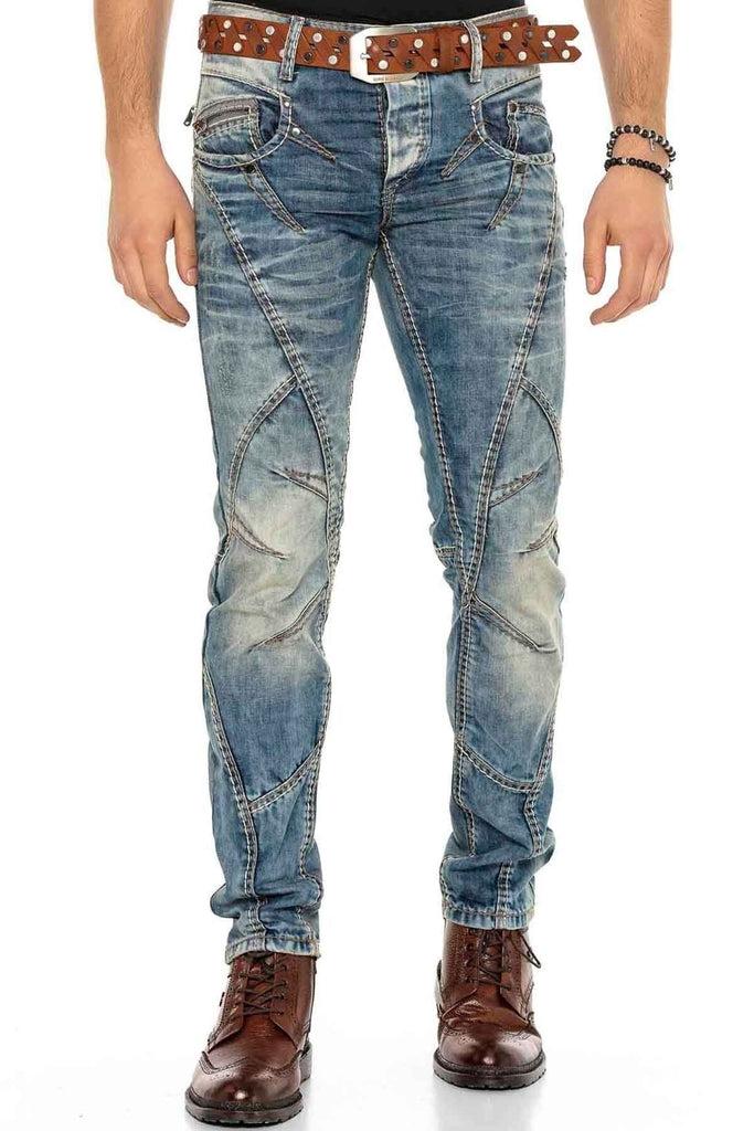 cipo & baxx C-0894 Thick Stitched Low Waist Men's Jeans STANDARD