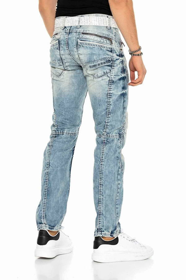 Cipo & Baxx C-0894A Stitched Vintage Men's Jean Trousers STANDARD