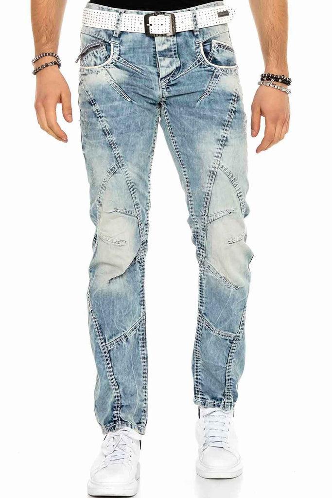 cipo & baxx C-0894A Stitched Vintage Men's Jean Trousers STANDARD