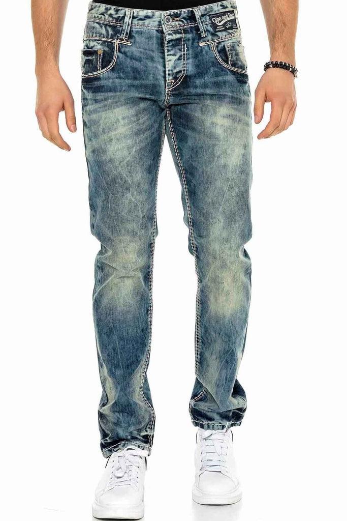 cipo & baxx C-1149 Washed Fabric Men's Jean Trousers STANDARD