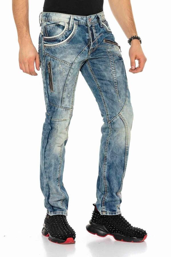 Cipo & Baxx C-1150 Piece Stitched Relaxed Cut Men's Jean Trousers STANDARD