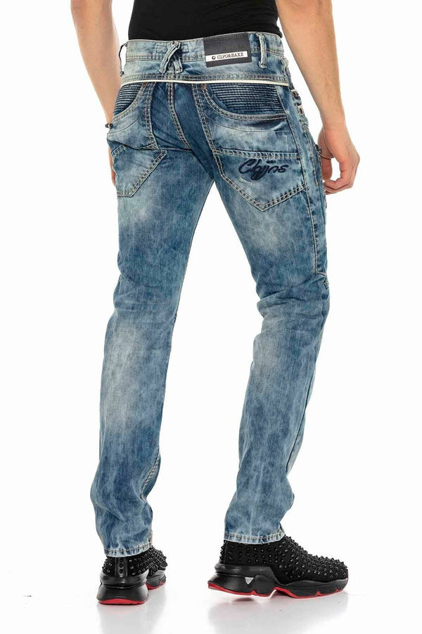 Cipo & Baxx C-1150 Piece Stitched Relaxed Cut Men's Jean Trousers STANDARD