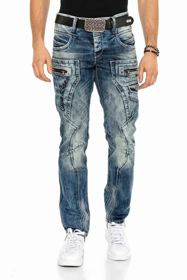 Cipo & Baxx C-1178 Piece Stitched Pocket Detailed Men's Jean Trousers STANDARD