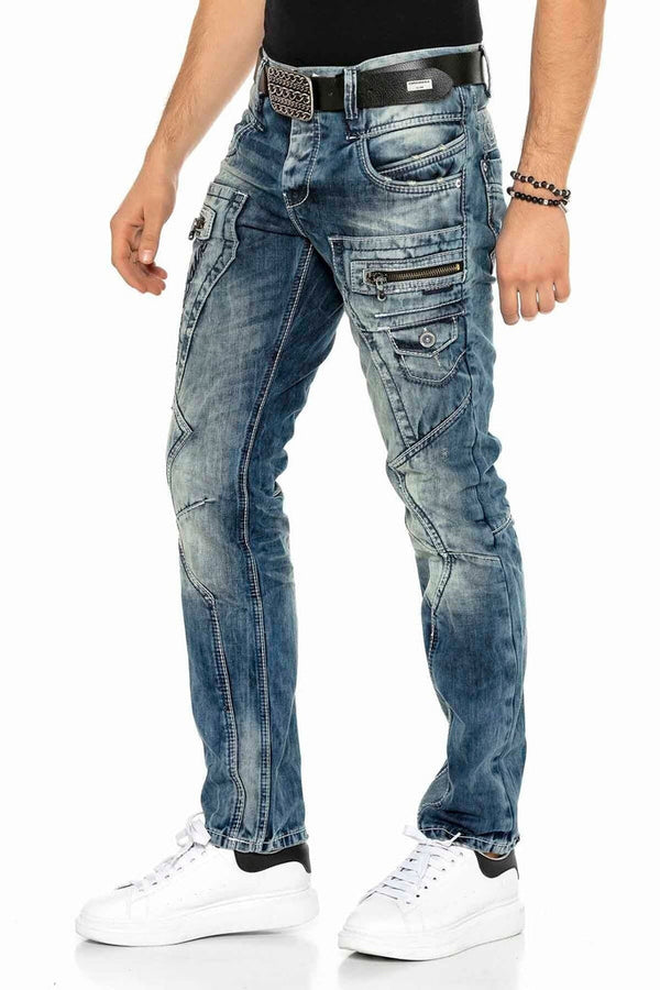 Cipo & Baxx C-1178 Piece Stitched Pocket Detailed Men's Jean Trousers STANDARD