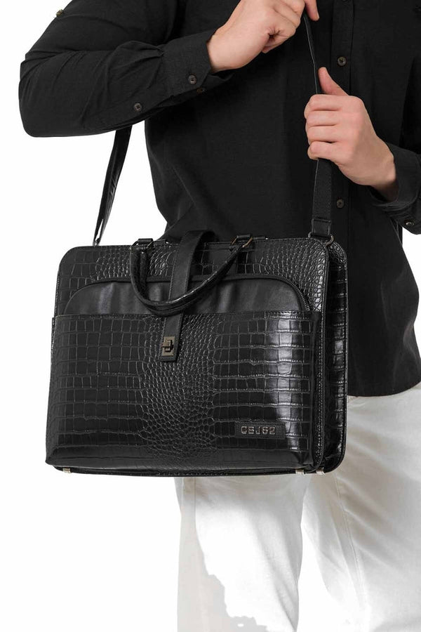 Cipo & Baxx CA143 Briefcase With Shoulder Strap BLACK