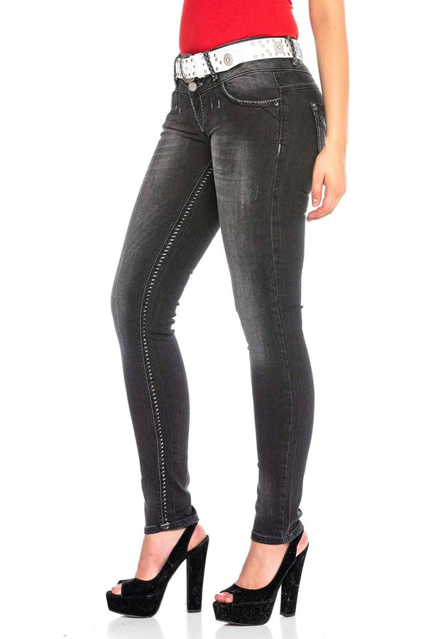 Cipo & Baxx CBW0655 Washable Slim Fit Women's Jeans STANDARD
