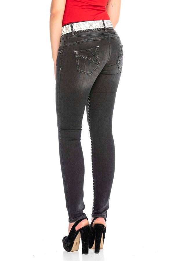 Cipo & Baxx CBW0655 Washable Slim Fit Women's Jeans STANDARD