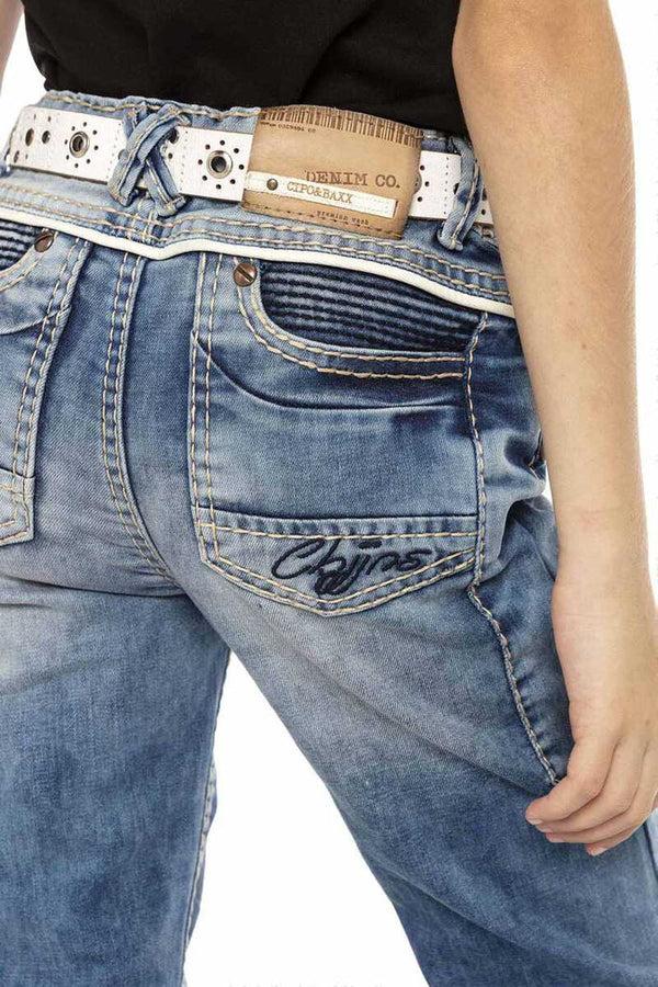 Cipo & Baxx CD109 Partial Zippered Children's Trousers BLUE