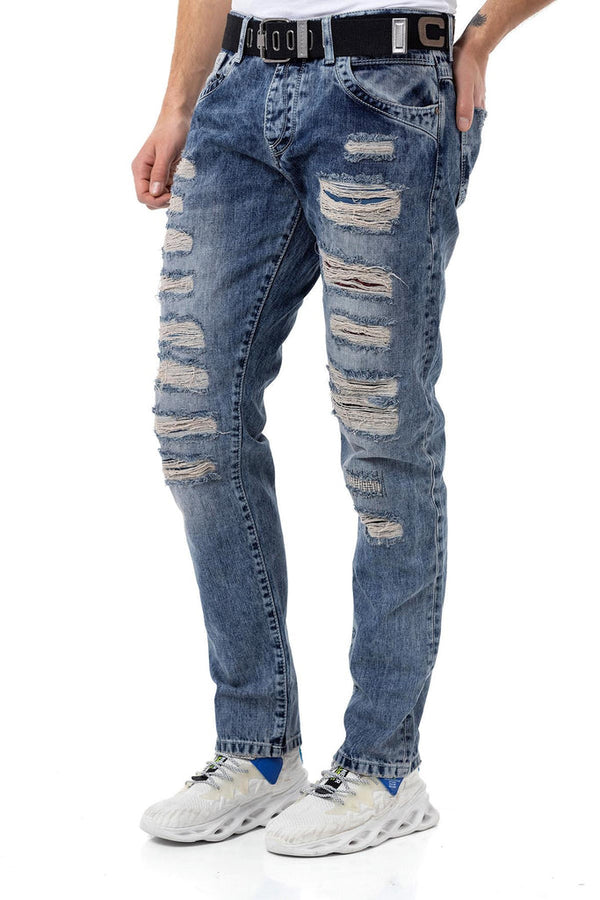 Cipo & Baxx CD131 Colored Patched Low Waist Men's Jeans STANDARD