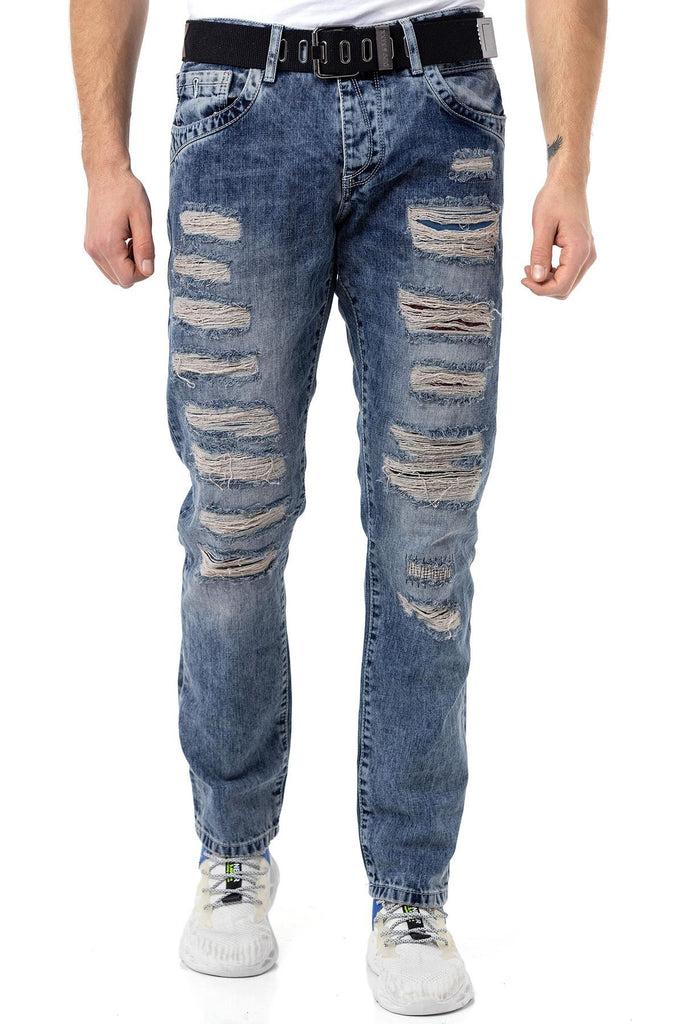 cipo & baxx CD131 Colored Patched Low Waist Men's Jeans STANDARD