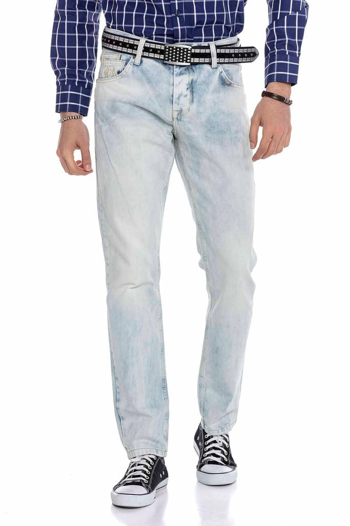 cipo & baxx CD319X Ice Blue Skinny Leg Men's Denim Trousers ICEBLUE