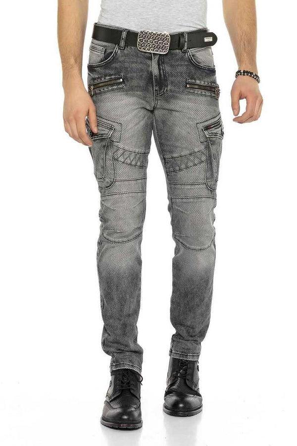 Cipo & Baxx CD369 Live Fast Biker Men's Cargo Pants BLUE