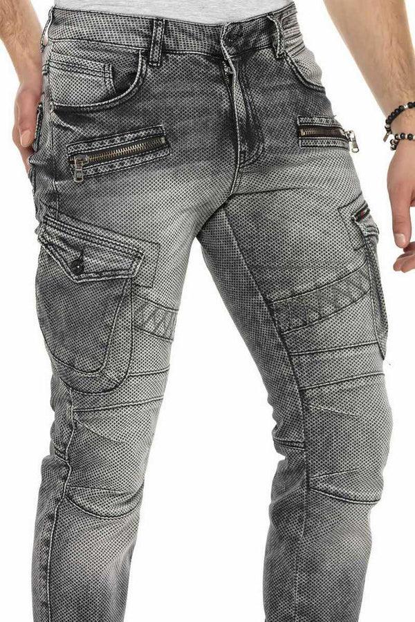 Cipo & Baxx CD369 Live Fast Biker Men's Cargo Pants BLUE