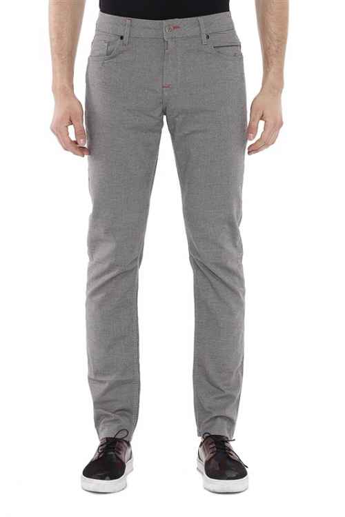 Cipo & Baxx CD372A Slim Fit Cut Narrow Veil Men's Jean Trousers ANTHRACITE