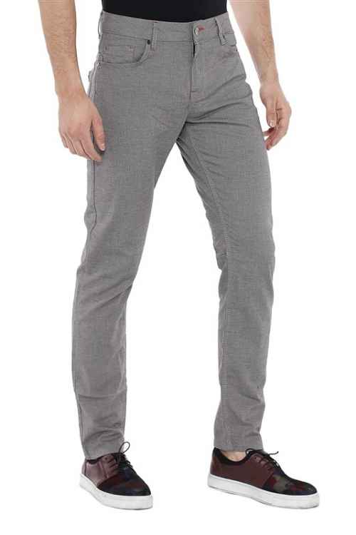 Cipo & Baxx CD372A Slim Fit Cut Narrow Veil Men's Jean Trousers ANTHRACITE