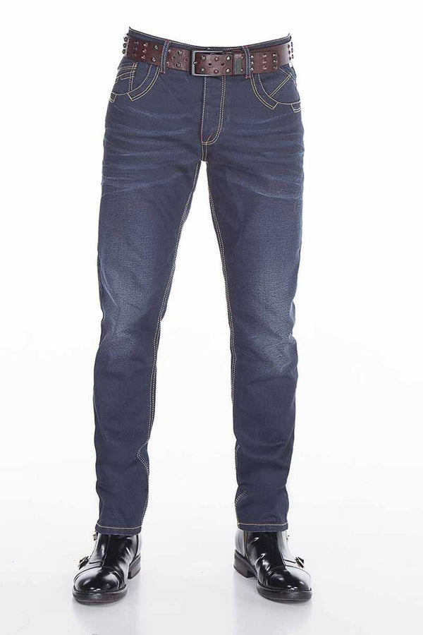 Cipo & Baxx CD381 Classic Cut Extra Comfortable Jean Trousers DARKBLUE