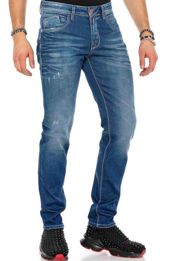 Cipo & Baxx CD386 Lightly Worn SadeJean Men's Jeans BLUE