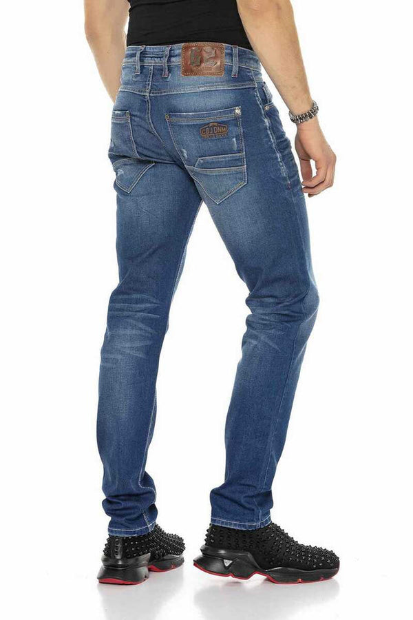 Cipo & Baxx CD386 Lightly Worn SadeJean Men's Jeans BLUE