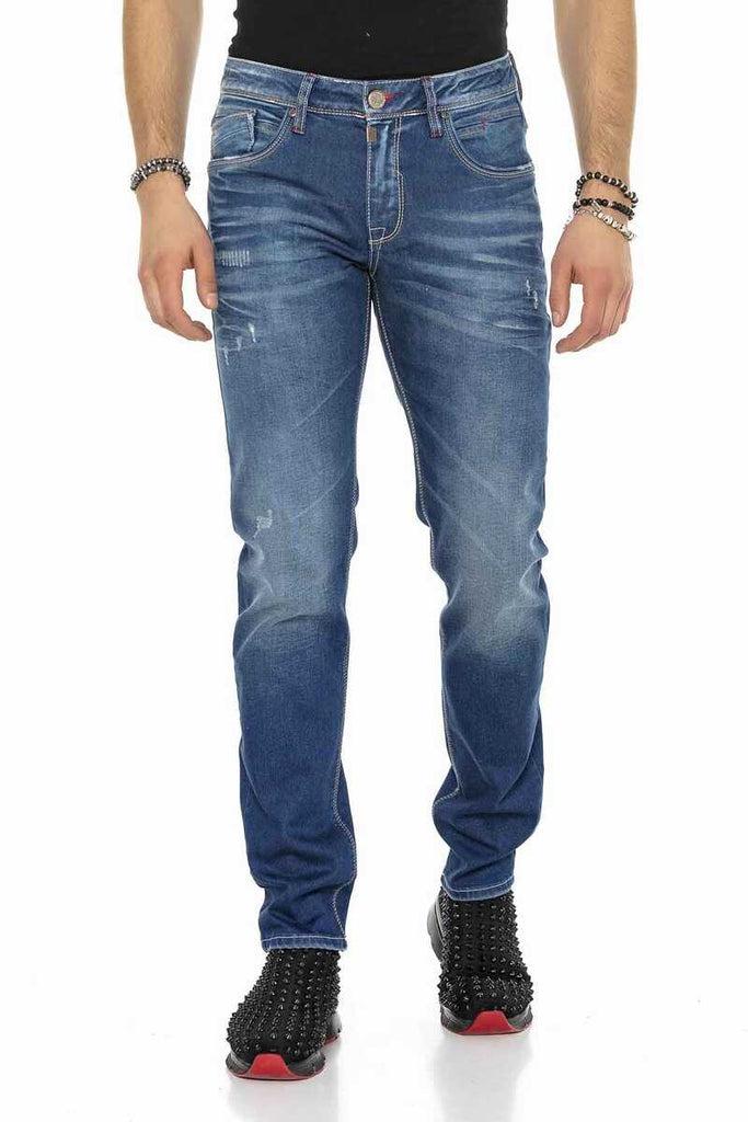 cipo & baxx CD386 Lightly Worn SadeJean Men's Jeans BLUE