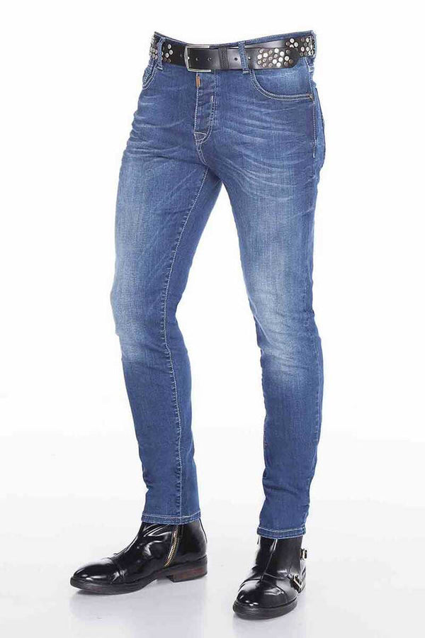 Cipo & Baxx CD389 Men's Regular Cut Jean Trousers BLUE