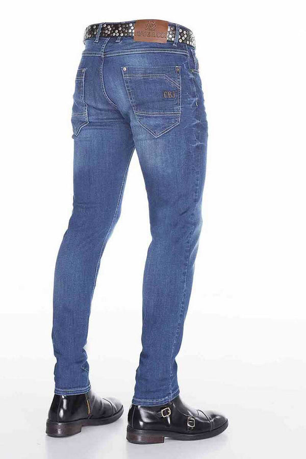 Cipo & Baxx CD389 Men's Regular Cut Jean Trousers BLUE