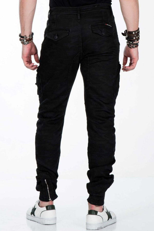 Cipo & Baxx CD422 Cargo Pocket Elasticated Skinny Leg Camouflage Trousers BLUECAMOUFLAGE
