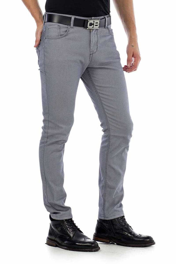 Cipo & Baxx CD432 Summer Thin Linen Men's Trousers GREY