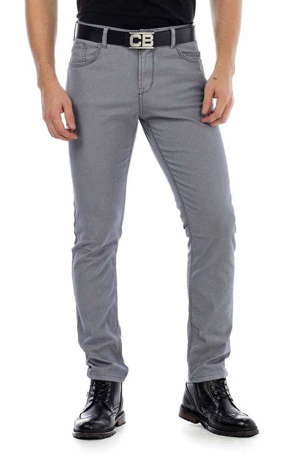 Cipo & Baxx CD432 Summer Thin Linen Men's Trousers GREY