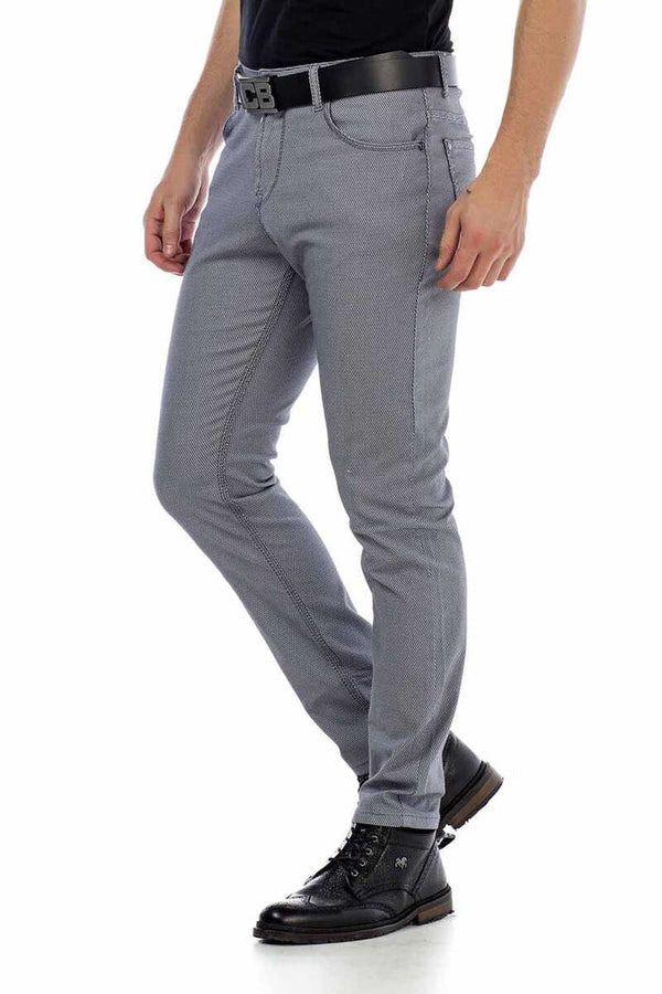 Cipo & Baxx CD432 Summer Thin Linen Men's Trousers GREY
