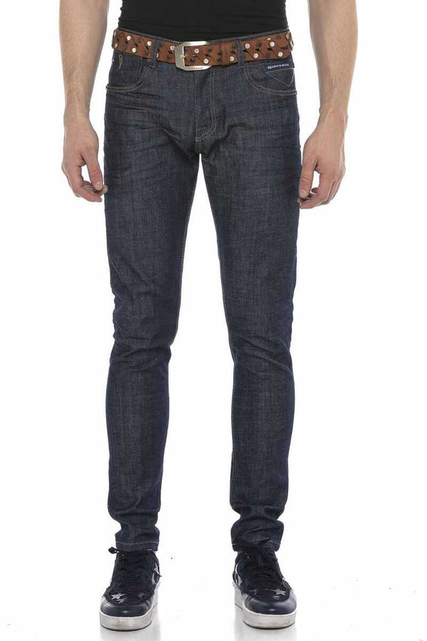 Cipo & Baxx CD538 Small Pocket Detailed Relax Fit Jean Trousers RAWBLUE