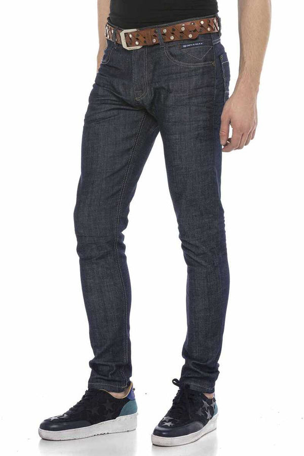 Cipo & Baxx CD538 Small Pocket Detailed Relax Fit Jean Trousers RAWBLUE