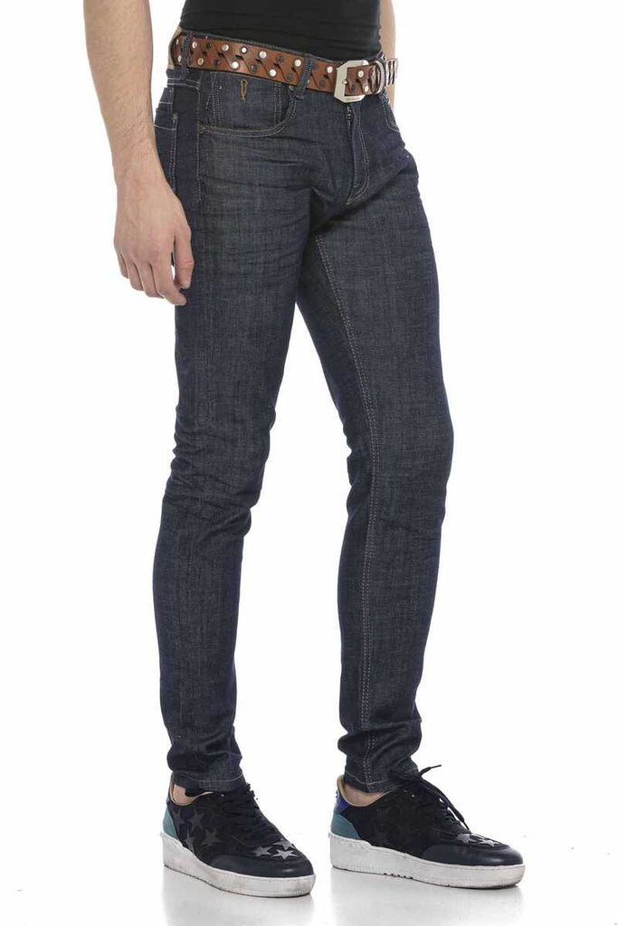cipo & baxx CD538 Small Pocket Detailed Relax Fit Jean Trousers RAWBLUE