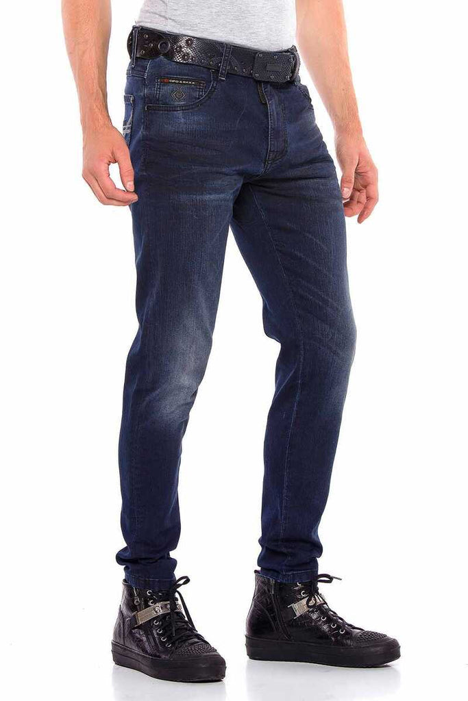 cipo & baxx CD540 Basic Pocket Stitched Men's Jeans BLUE