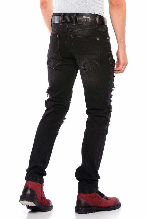 Cipo & Baxx CD555 Slim Cut Basic Men's Jean Trousers BLUE