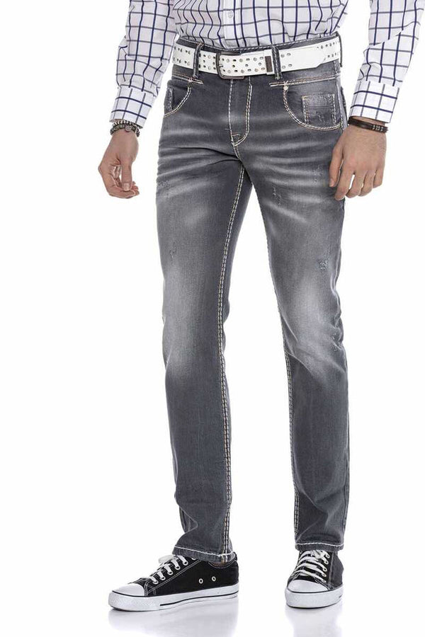 Cipo & Baxx CD668 Regular Fit Men's Jean Trousers GREY