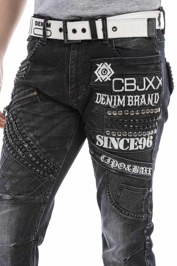 Cipo & Baxx CD696 Street Style Men's Jean Trousers BLACK