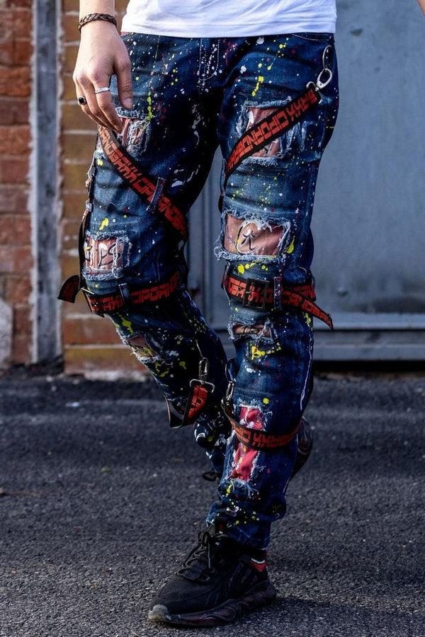 Cipo & Baxx CD716 Street Style Men's Jean Trousers DARKBLUE