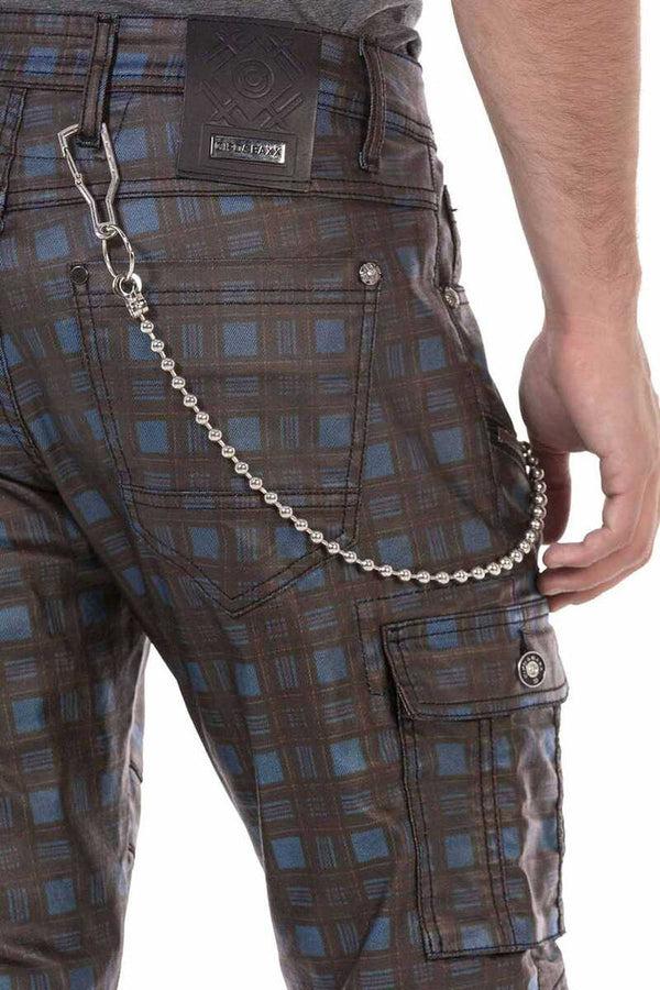 Cipo & Baxx CD721 Plaid Patterned Men's Cargo Pants RED