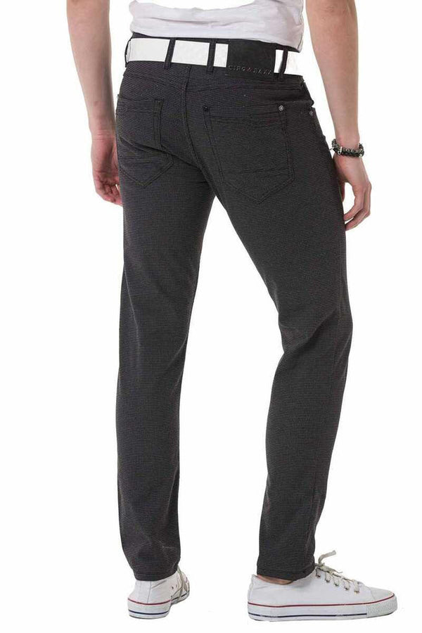 Cipo & Baxx CD724 Slim Fit Basic Men's Linen Trousers NAVYBLUE
