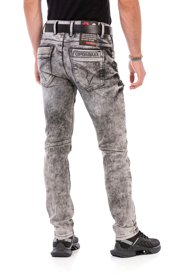 Cipo & Baxx CD732 Regular Fit Men's Jean Trousers GREY