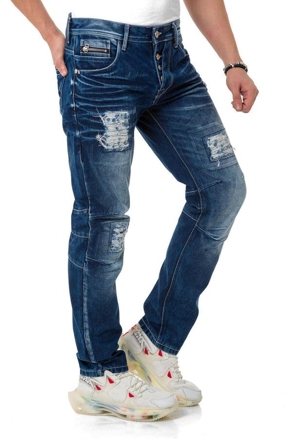 Cipo & Baxx CD838 Flashy Regular Men's Jean Trousers BLUE