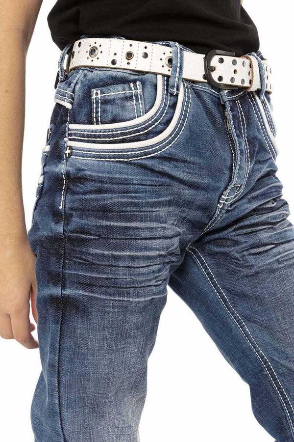 Cipo & Baxx CDK102 Double Pocket Detailed Boy's Jeans BLUE