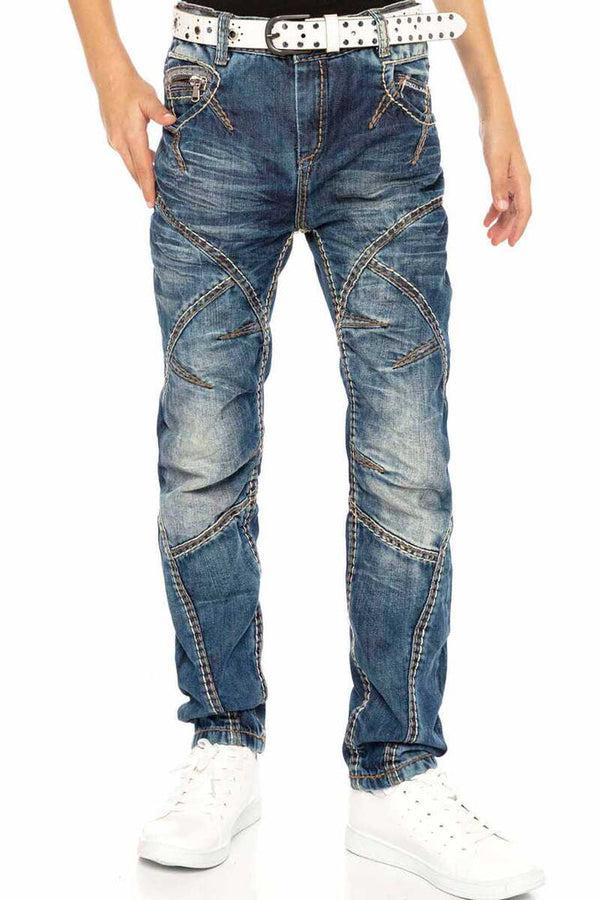 Cipo & Baxx CDK110 Piece Style Rapper Kids Jeans BLUE