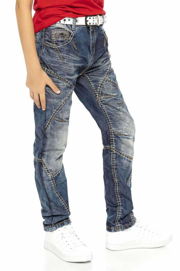 Cipo & Baxx CDK110 Piece Style Rapper Kids Jeans BLUE